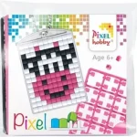 Akció Pixelhobby 23039 Kulcstartó szett (kulcstartó alaplap + 3 szín) mosolygó boci