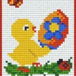 Csak ma Pixelhobby 801092 Csirke tojással szett (10,1x12,7cm)