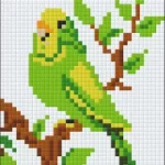 Kiárusítás Pixelhobby 801100 Zöld papagáj (10,1x12,7cm)