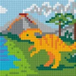 Expressz szállítás Pixelhobby 801256 Dinó kreatív szett 10,x12,7cm 1 alaplapos
