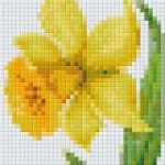 Akció Pixelhobby 801281 Virág kreatív szett 10,x12,7cm 1 alaplapos