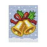 Újdonság Karácsonyi harangok 10.2x12,7 cm egy alaplapos szett