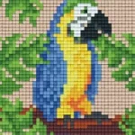 Alacsony ár Pixelhobby 801430 Papagáj szett (10,1x12,7cm)