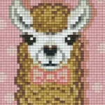 Pixelhobby 801440 LÁma barna szett (10,1x12,7cm) Prémium