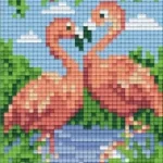 Pixelhobby 801442 Flamingó pár szett (10,1x12,7cm) Kihagyhatatlan ajánlat