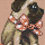 Pixelhobby 801446 Mopsz 1 kreatív szett 10,x12,7cm 1 alaplapos Expressz szállítás
