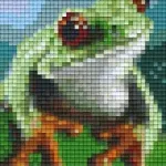 Pixelhobby 801452 Béka kreatív szett 10,x12,7cm 1 alaplapos Népszerű
