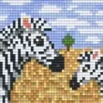 Expressz kézbesítés Pixelhobby 802038 Zebrák szett (12,7x20,3cm)