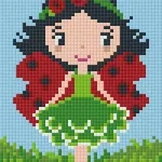Gyors kiszállítás Pixelhobby 802039 Katica lány szett (12,7x20,3cm)