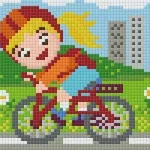 Pixelhobby 802046 Biciklis kislány szett (12,7x20,3cm) Biztonságos vásárlás