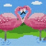 Pixelhobby 802061 Flamingók szett (12,7x20,3cm) Vásárlói kedvenc