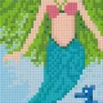 Exkluzív ajánlat Pixelhobby 802072 Sellő szett 2 alaplapos (10,2x25,4cm)