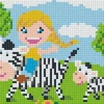 Expressz szállítás Pixelhobby 802076 Zebrák szett (12,7x20,3cm)