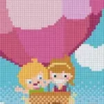Különleges ajánlat Pixelhobby 803024 Hőlégballonozás szett 30,5x12,7cm