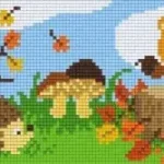 Különleges ajánlat Pixelhobby 803025 Állatok ősszel szett 30,5x12,7cm