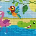 Pixelhobby 803028 Állatok szett 30,5x12,7cm Expressz kézbesítés