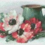 Expressz szállítás Pixelhobby 804054 Virágos festmény (25,4x20,3cm) 4 alaplapos szett