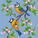 Pixelhobby 804121 Madárkák (20,3x25,4cm) 4 alaplapos szett Gyors kiszállítás