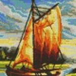 Különleges ajánlat Pixelhobby 804124 Vitorlás (20,3x25,4cm) szett