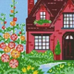 Pixelhobby 804252 Piros házikó (20,3x25,4cm) 4 alaplapos szett Legjobb ár