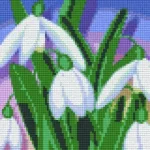 Expressz kézbesítés Pixelhobby 804342 Hóvirág (20,3x25,4cm) 4 alaplapos szett