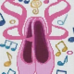 Pixelhobby 804368 Balett cipő l(20,3x25,4cm) 4 alaplapos szett Expressz szállítás