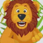 Pixelhobby 804371 Oroszlán (20,3x25,4cm) 4 alaplapos szett Olcsó