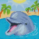 Pixelhobby 804377 Delfin (20,3x25,4cm) 4 alaplapos szett Gyors kiszállítás