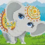 Biztonságos vásárlás Pixelhobby 804392 Indiai elefánt (25,4x20,3cm) 4 alaplapos szett