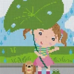 Biztonságos fizetés Pixelhobby 804396 Kislány levéllel (20,3x25,4cm) 4 alaplapos szett