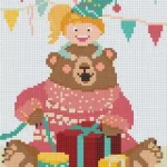 Pixelhobby 804405 Szülinapos maci (20,3x25,4cm) 4 alaplapos szett Biztonságos fizetés