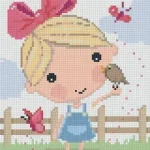 Utolsó esély Pixelhobby 804406 Kislány (20,3x25,4cm) 4 alaplapos szett