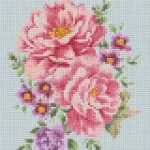Pixelhobby 804456 Virágok (25,4x20,3cm) 4 alaplapos szett Újdonság