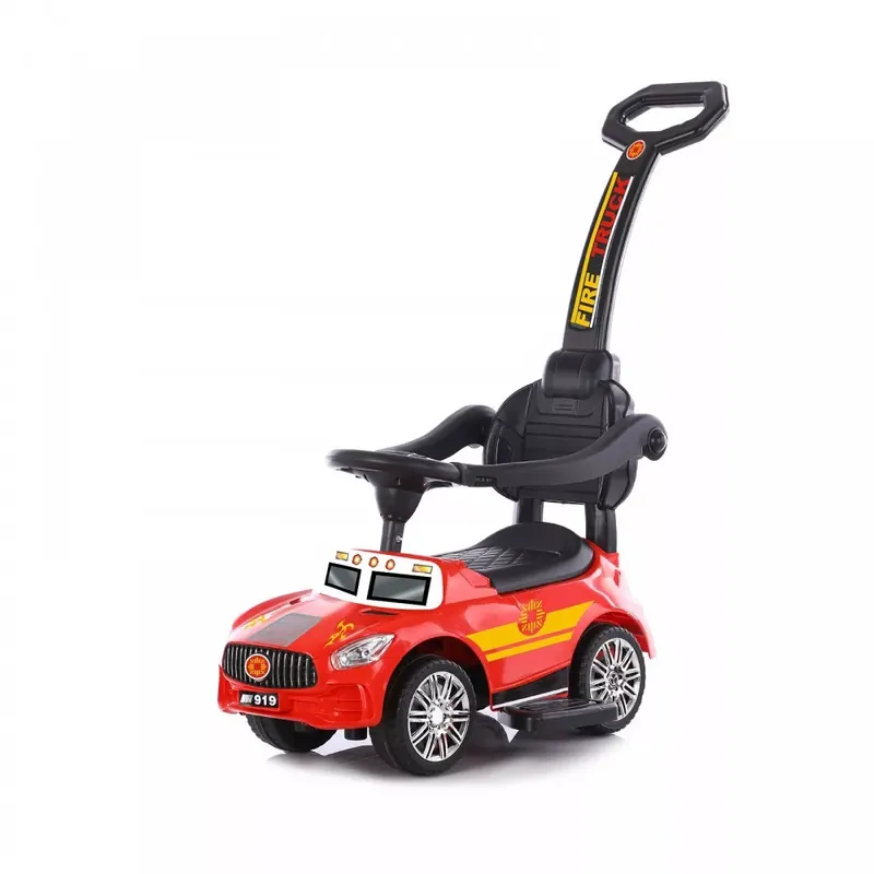 Szuper akció Chipolino Fire Truck bébitaxi tolókarral - piros