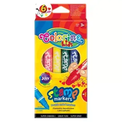 Korlátozott ajánlat Colorino Két végû filctoll nyomdával 6db
