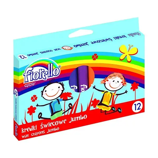 Zsírkréta FIORELLO Jumbo kerek 12 színű Expressz szállítás