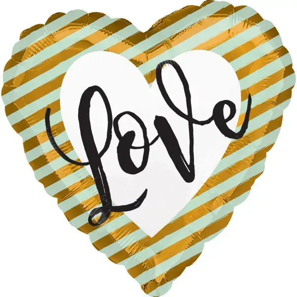 Vedd meg online Love Gold fólia lufi 43 cm