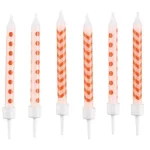 Végkiárusítás Narancs Orange spirál tortagyertya, gyertya szett 10 db-os
