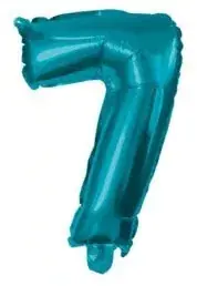Mini 7-es Blue szám Fólia lufi 10 cm Azonnali szállítás