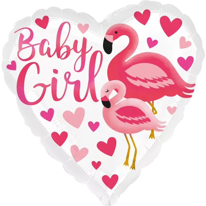 Flamingo Baby Girl fólia lufi 43 cm Expressz kézbesítés