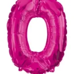 Árcsökkenés Rózsaszín Hot Pink 0-ás szám fólia lufi 95 cm