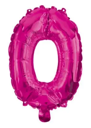 Árcsökkenés Rózsaszín Hot Pink 0-ás szám fólia lufi 95 cm