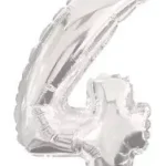 Bestseller Óriás 4-es Silver szám Fólia lufi 85 cm