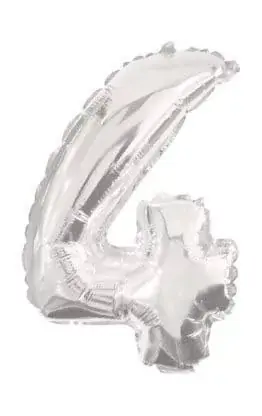 Bestseller Óriás 4-es Silver szám Fólia lufi 85 cm