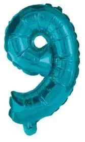 Mini 9-es Blue szám Fólia lufi 32 cm Ne maradj le