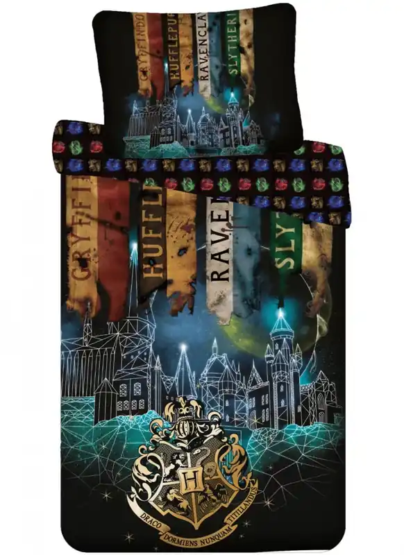 Szuper akció Harry Potter Starline ágyneműhuzat Flags 140×200cm, 70×90 cm