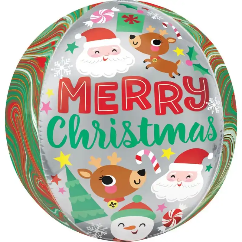 Kedvezmény Merry Christmas Festive Friends gömb fólia lufi 40 cm