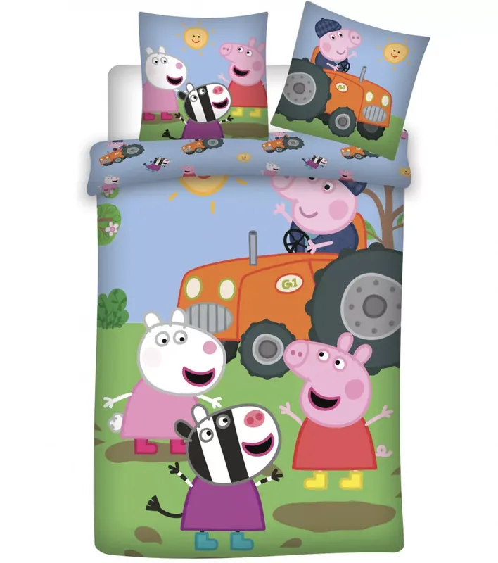 Árengedmény Peppa malac ágyneműhuzat 140×200cm, 70×90 cm