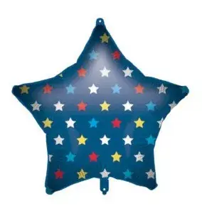 Csillag Blue Star fólia lufi 46 cm Gyors kiszállítás