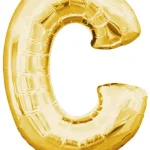 Legkelendőbb Arany Gold mini C betű fólia lufi 33 cm